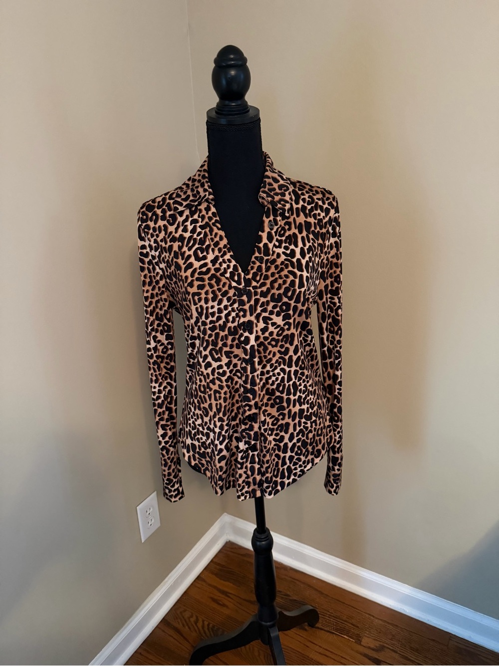 Philosophy Leopard Print Blouse - Tan & Black